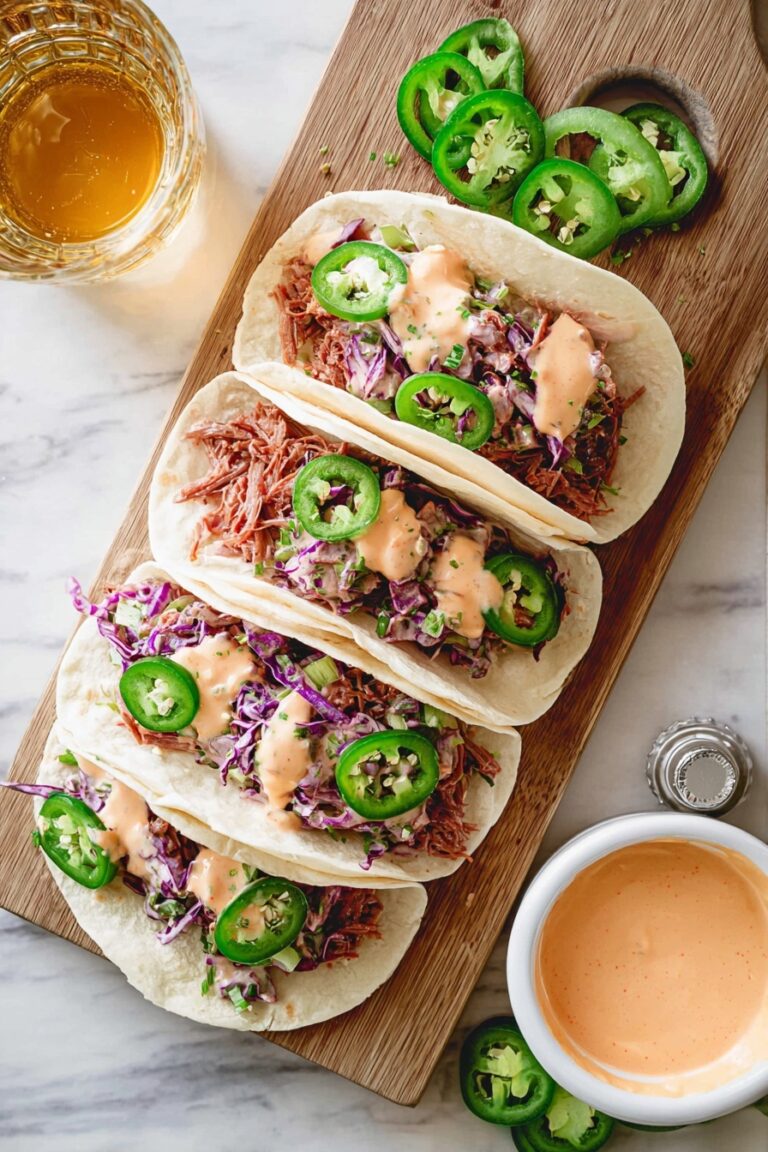 Corned Beef Tacos with Creamy Cabbage Slaw Recipe